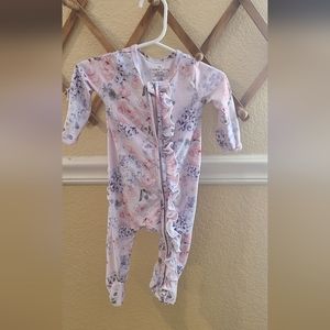 Caden Lane onesie, 0-3mo girl. Pink and purple ruffle onesie. Butter soft.